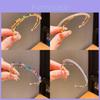 Geometric Zircon Metal Open Cuff Bracelet With Sparkling Stones For Women Fashion Jewelry