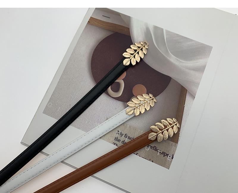 Elegant Women's Adjustable Black Fashionable Belt For Dresses And Sweaters With Pu Buckle