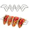 201 Stainless Steel Taco Holder Stand with W Shape for Burritos Pancakes Hot Dogs Sandwiches Compact and Lightweight