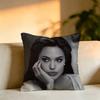Popular Actress AAngelina Jolie Pillow Case Square DoubleSided Sofa Cushion Cover Bedroom Bedside Pillow