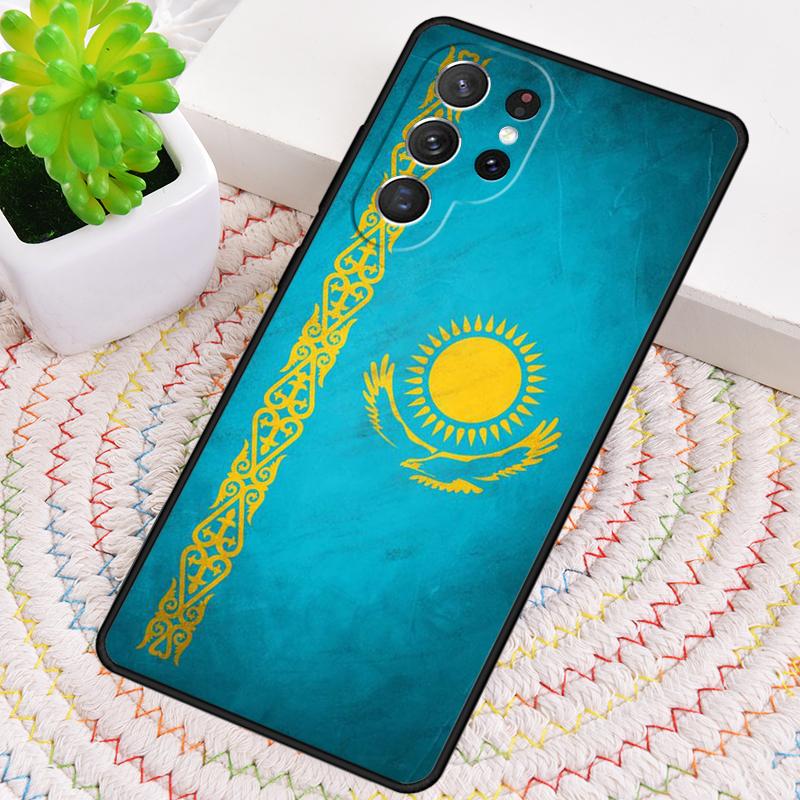 Kazakhstan Flag Silicone Phone Case For Samsung Galaxy Note 10 Pro S26 S25 S24 S23 S22 S21 Plus S25Ultra Capa Cover