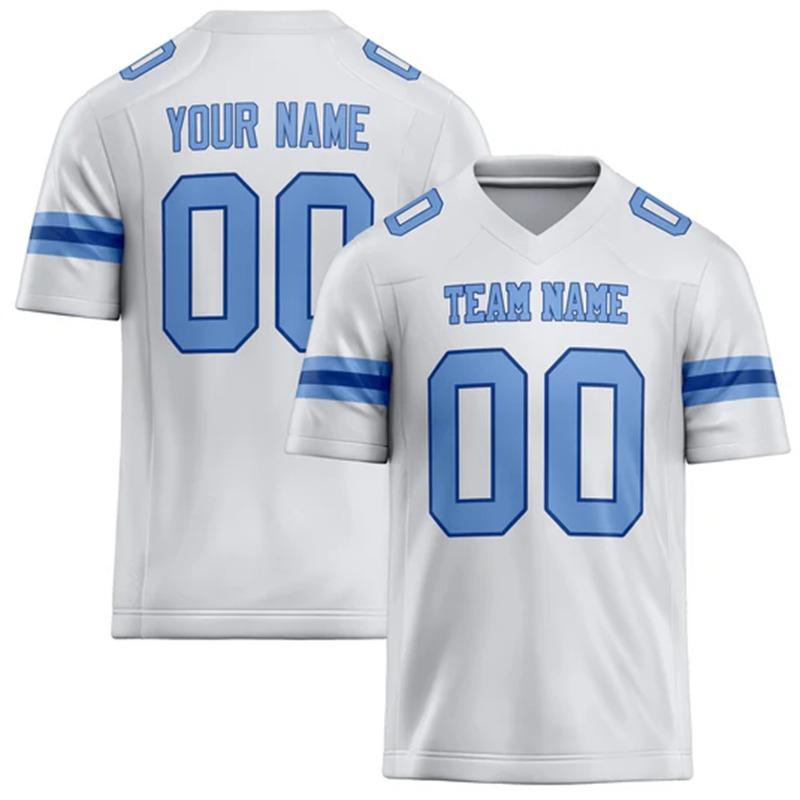 Customized Team Name Number Name Rugby T-shirt Personalized DIY V Neck White Mens Sports T Shirt Loose Quick Dry Team Uniforms