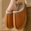 New autumn and winter Baotou ethnic style fashion cotton drag couple warm rubber thick-soled cotton slippers