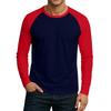 Men's Round Neck Plunger Long Sleeve T-Shirt Top