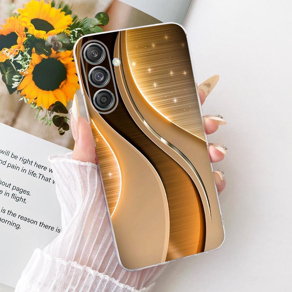 Etui do Samsung Galaxy M55 SM-M556B Nowe Kwiaty Motyl Malowane Pokrowiec Miękki Silikonowy Etui Do Samsung M55 M 15 Galaxy M15 Torby