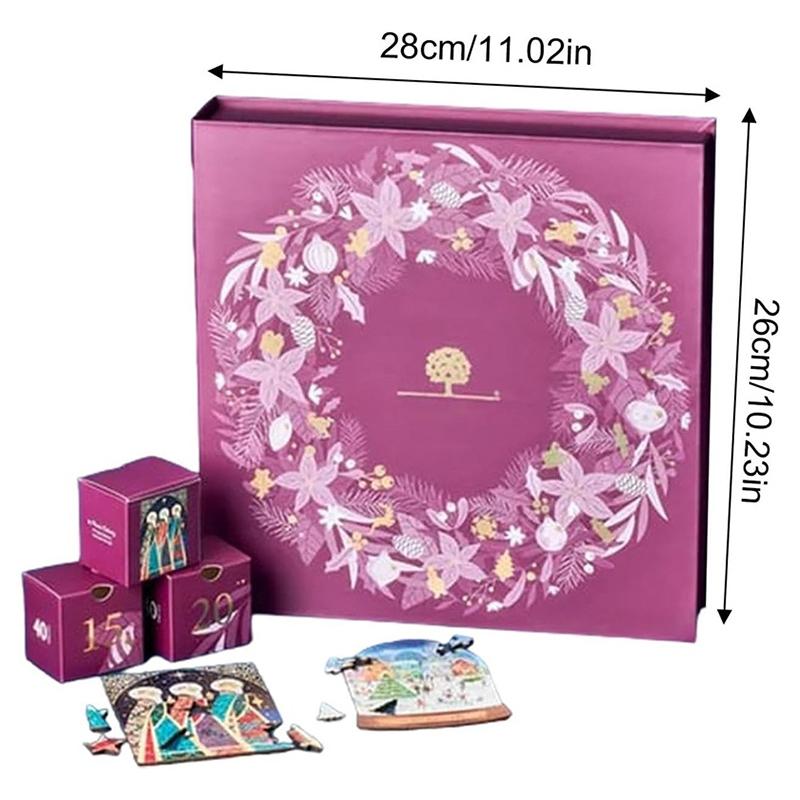 24 Days Of Christmas Puzzles Advent Calendar  Countdown Calendar Jigsaw For Adult Holiday Puzzle For Men Women And Kids