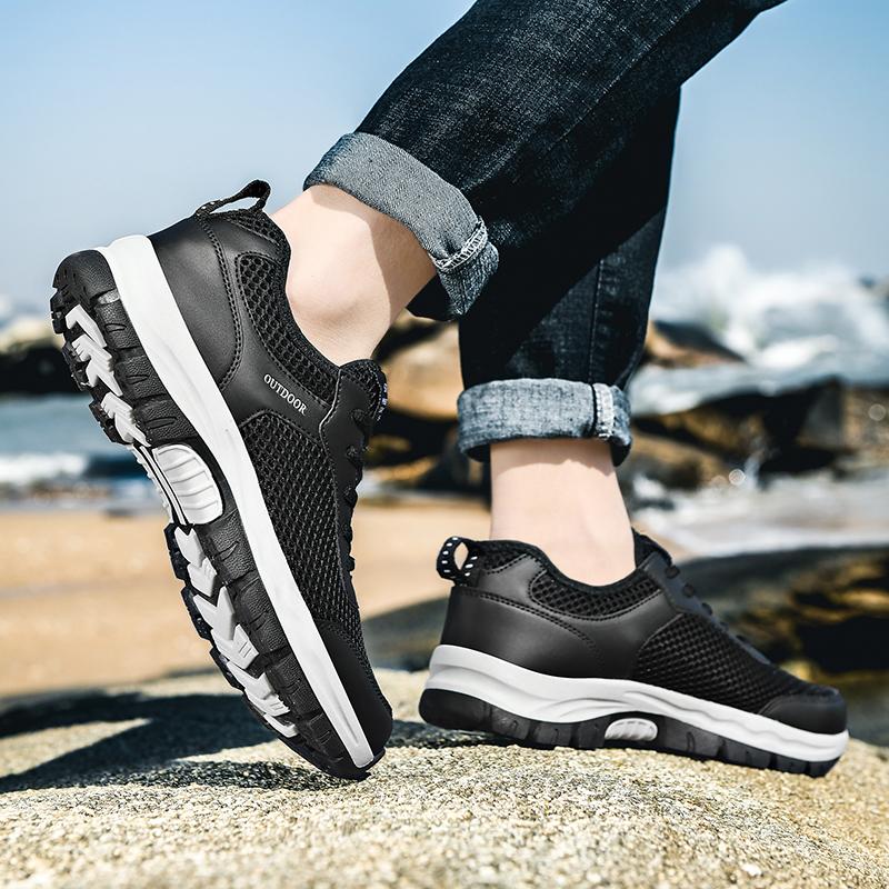 Shoes Man 2024 Trend Fashion Sneaker Platform Anti Slip Running Breathable Beach Wear-resistant Mesh Casual Shoes Zapatillas
