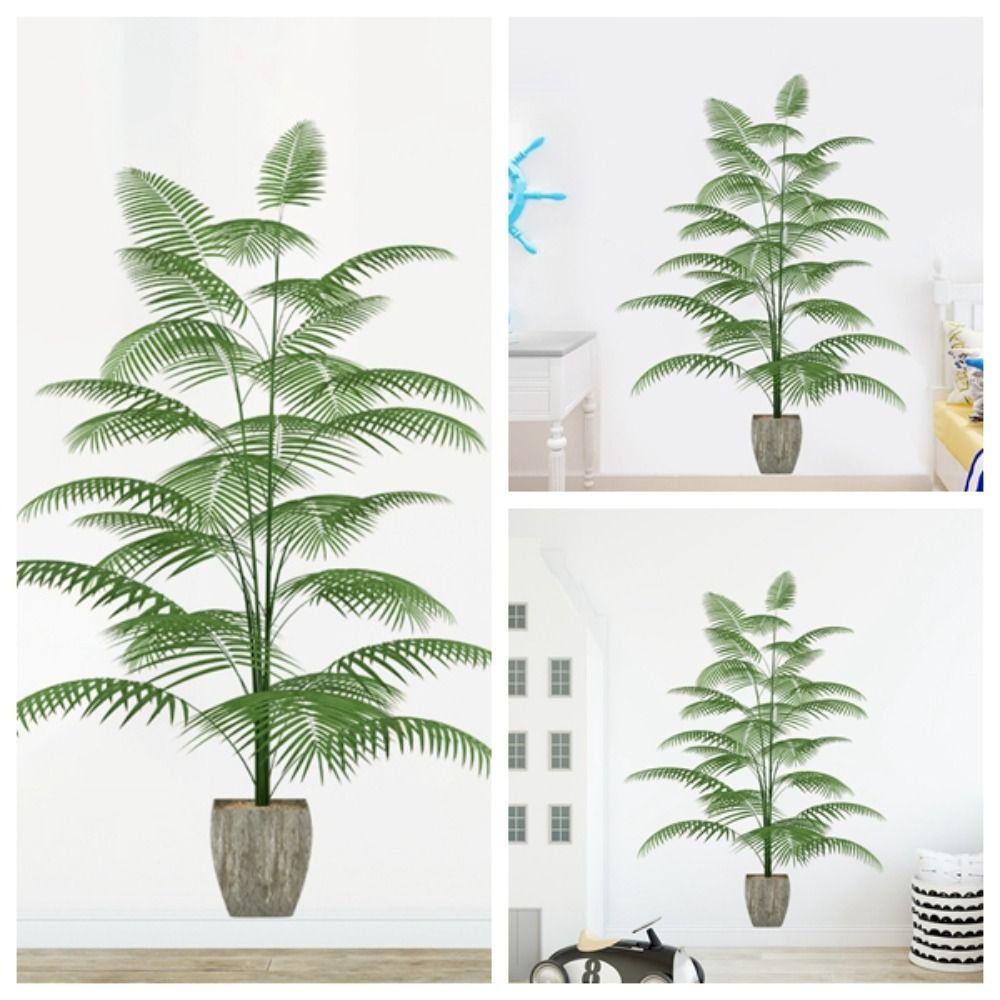 Waterproof Green Plant Potted Wall Sticker Self-adhesive Simulate 3D Wallpapers Wall Decals Office