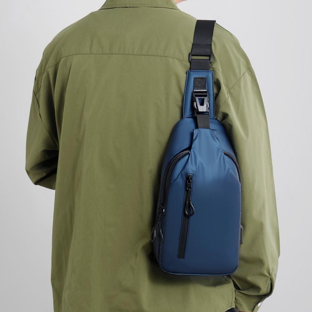 Herren Brusttasche, Trendige und Modische Umhängetasche, Schlicht und mit großem Fassungsvermögen, Vielseitig für den täglichen Arbeitsweg, Herren Tasche