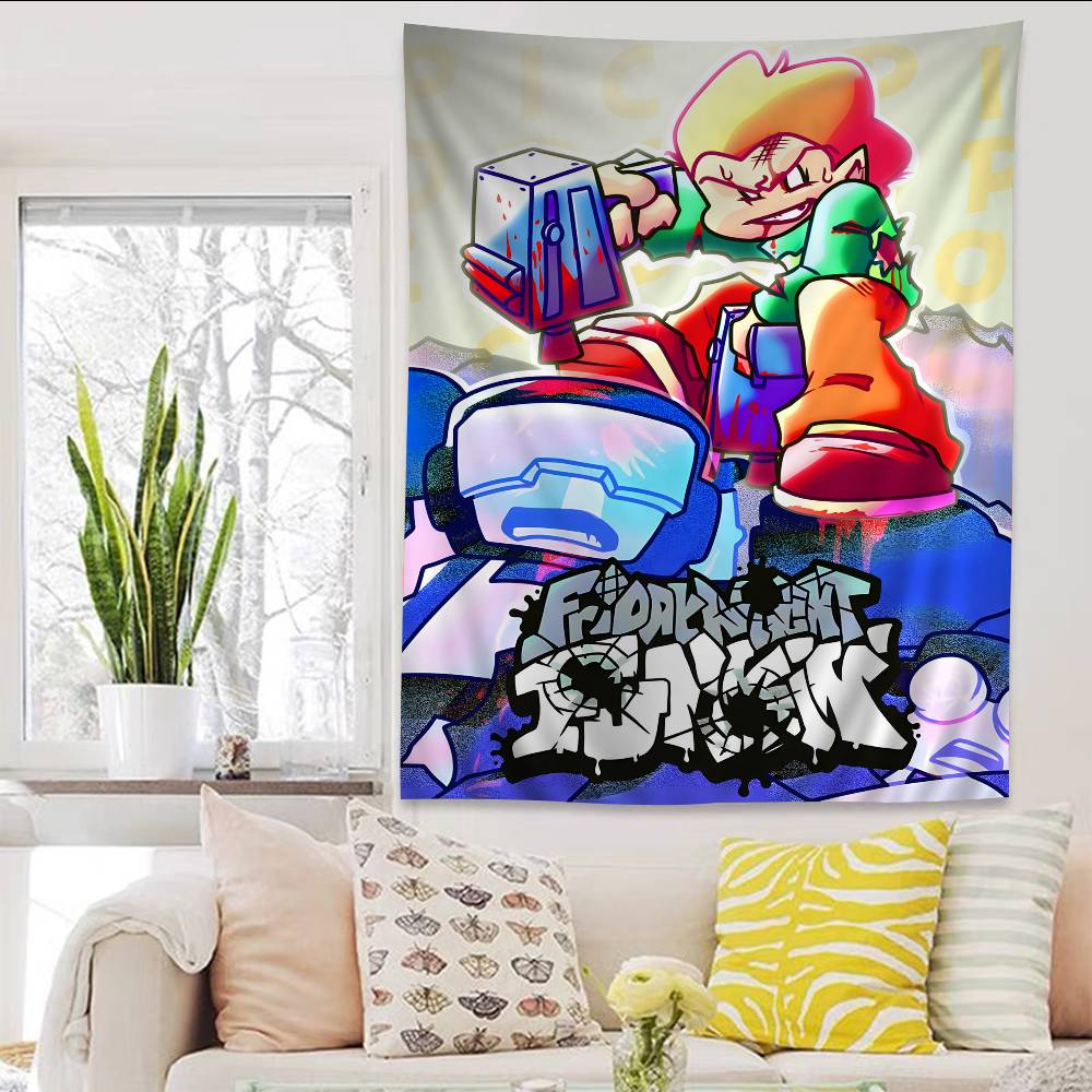 Game FFriday Night FFunkin Pico Boyfriend DIY Wall Tapestry for Living Room Home Dorm Decor Wall Art Decor