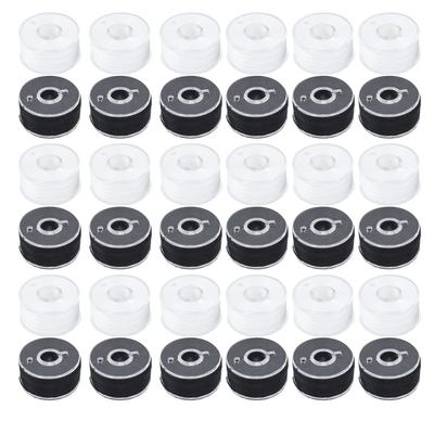 Caja de Bobinas con Hilos de Coser Accesorios de Costura 36 Compartimentos Caja Transparente
