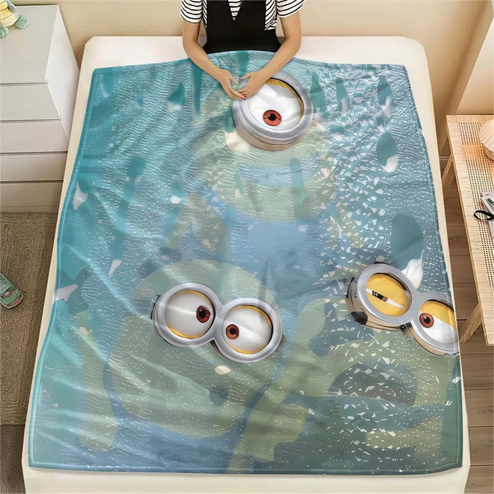 Minions Flannel Blanket, High quality Comfortable for All Seasons, Home Decor, Warmth and Comfort