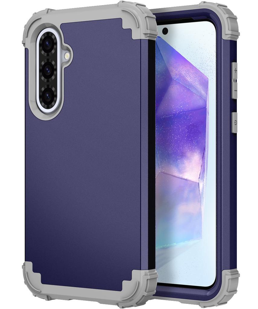 3 in  1 Heavy Duty Armor Shockproof Case For Samsung Galaxy A15 A25 A35 A55 A16 A26 A36 A56 A17 A37 A57 5G TPU Plastic Cover