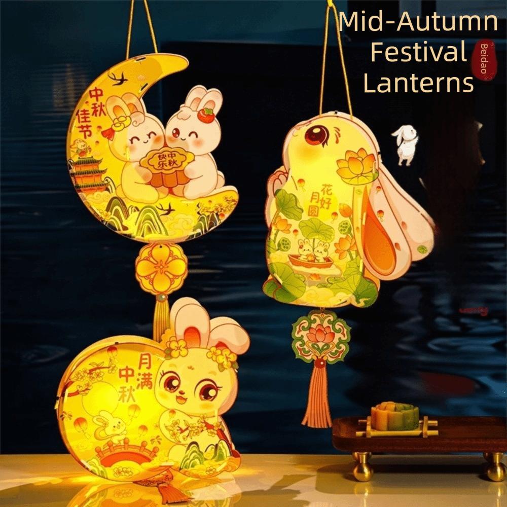Glowing Mid-Autumn Festival Lantern Luminous Lantern DIY Material Package  Party Decoration