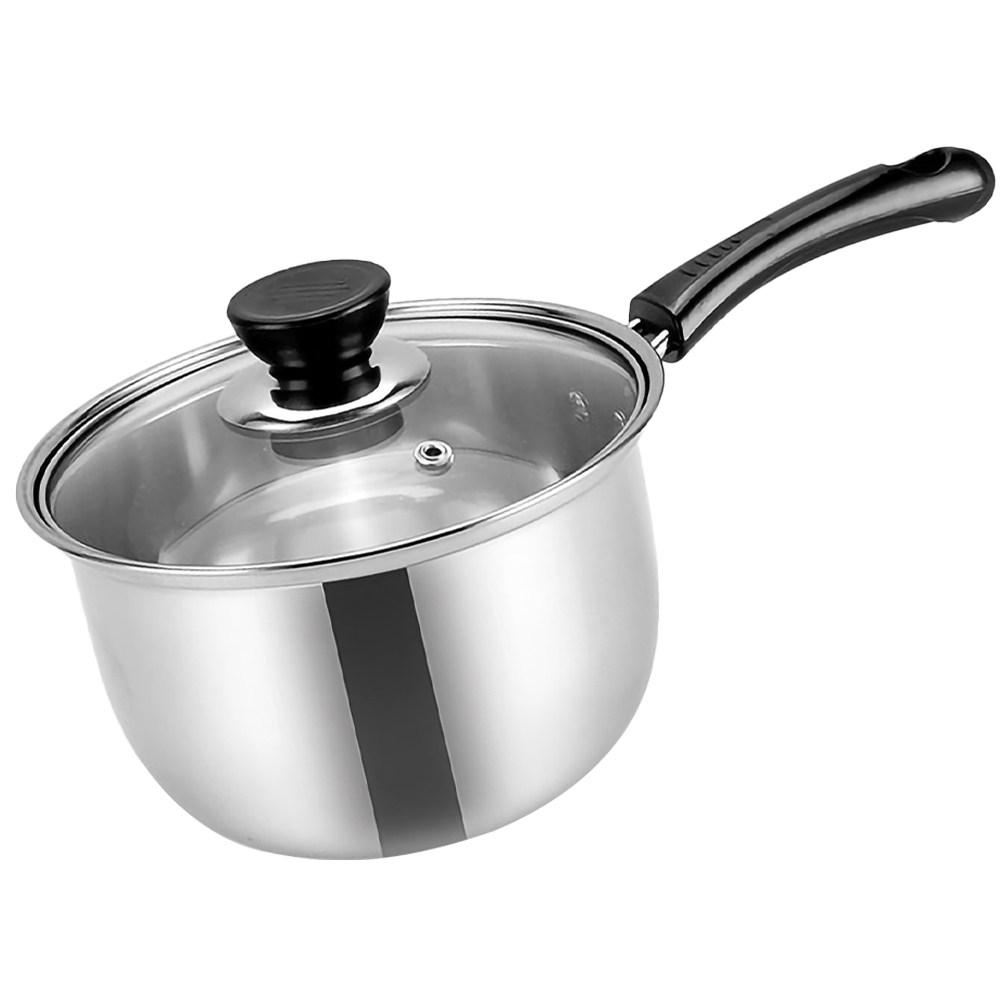 Stainless Steel Milk Pot Heat Resistant Handle Soup Pot Saucepan Ergonomic Design Safe Cooking Gas Induction Electric Ceramic