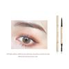 Gold Double-Headed Triangular Eyebrow Pencil: Ultra-Fine, 3D Sketch, Waterproof & Smudge-Proof.