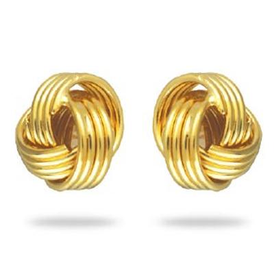 [M9597] - Gold Plated 'Choreography' Earrings - 6 Mm