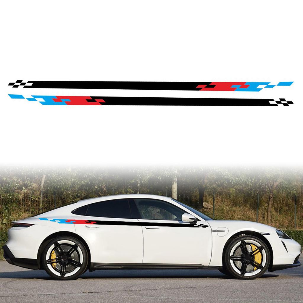 Car Sticker Three Colors Strip Racing Car Body Side Decal for All Cars Decal