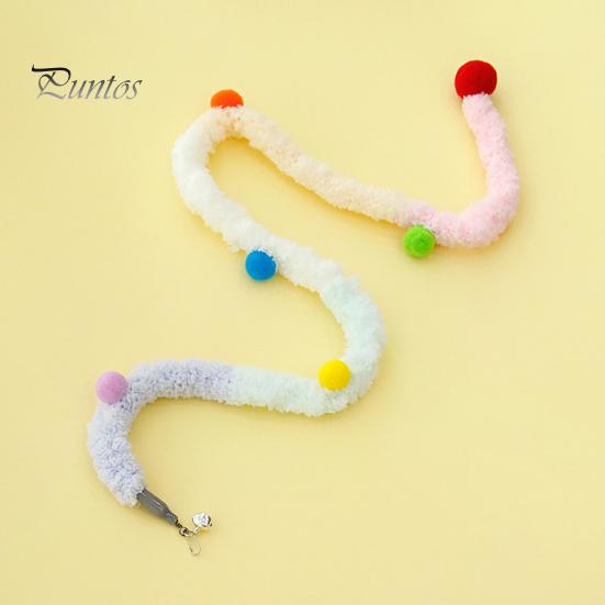 Cat Stick Toy Teaser Long Handle Soft Color Plush Ball Funny Bite-resistant Playing Wand Pet Supplies Interactive