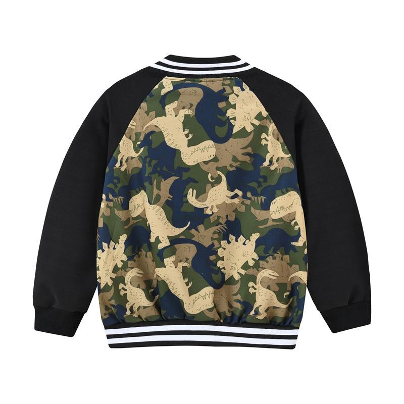 Spring and Autumn Men and Girls Fashionable Cute Printing Color Collision Jacket Children Splicing Jacket Baby Cardigan