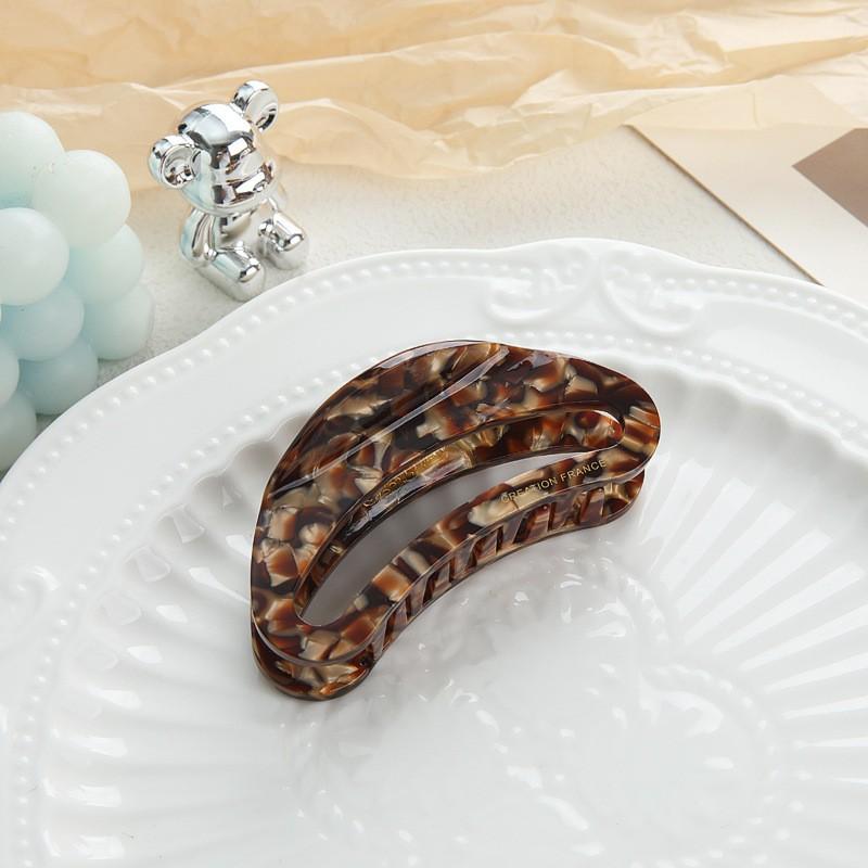 Oversized Hairpin Hollow Tortoiseshell Acetic Acid Grab Clip Retro Temperament Back Head Disc Hair Shark Clip