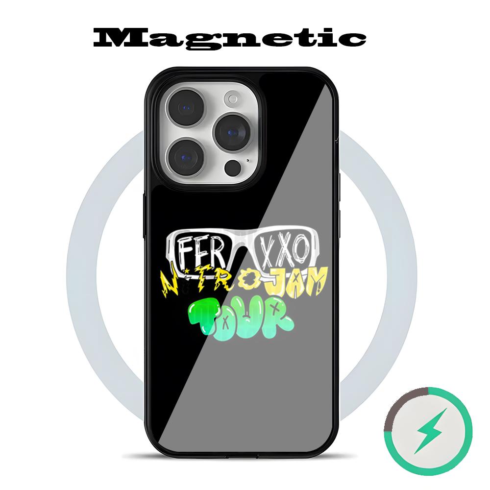

Ferxxo Feid Singer Phone Case For Magsafe For IPhone 16 15 14 13 12 11 Plus Pro Max Mini Mirror Acrylic Cover TPU iPhone11Pro