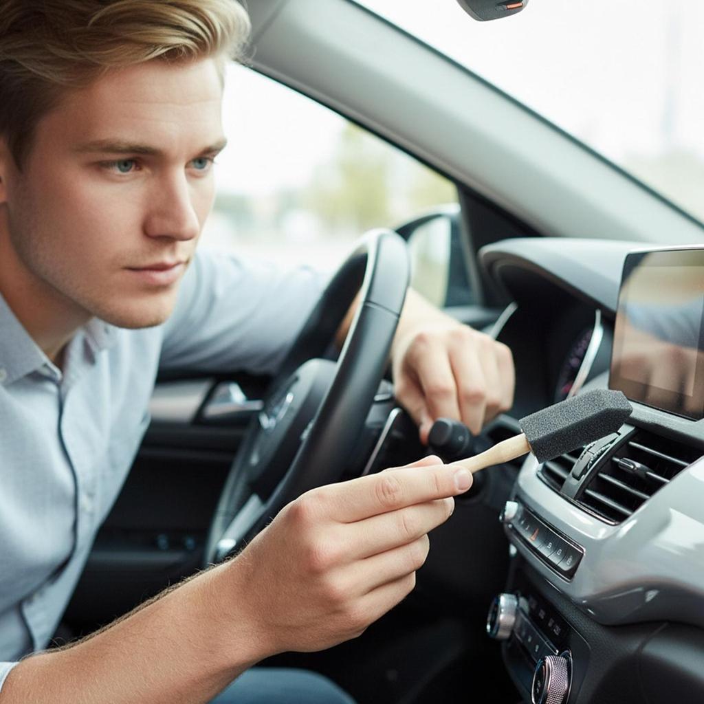 All-Purpose Detail & Dusting Brush, Soft & Stiff Bristles for Auto Home & Electronics, Perfect for Gentle Yet Effective Cleaning