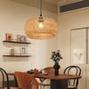 Wicker LED Pendant Light - New Chinese Style, Zen Tea Room or Dining Light, Japanese Bamboo Art Lantern, Antique Style