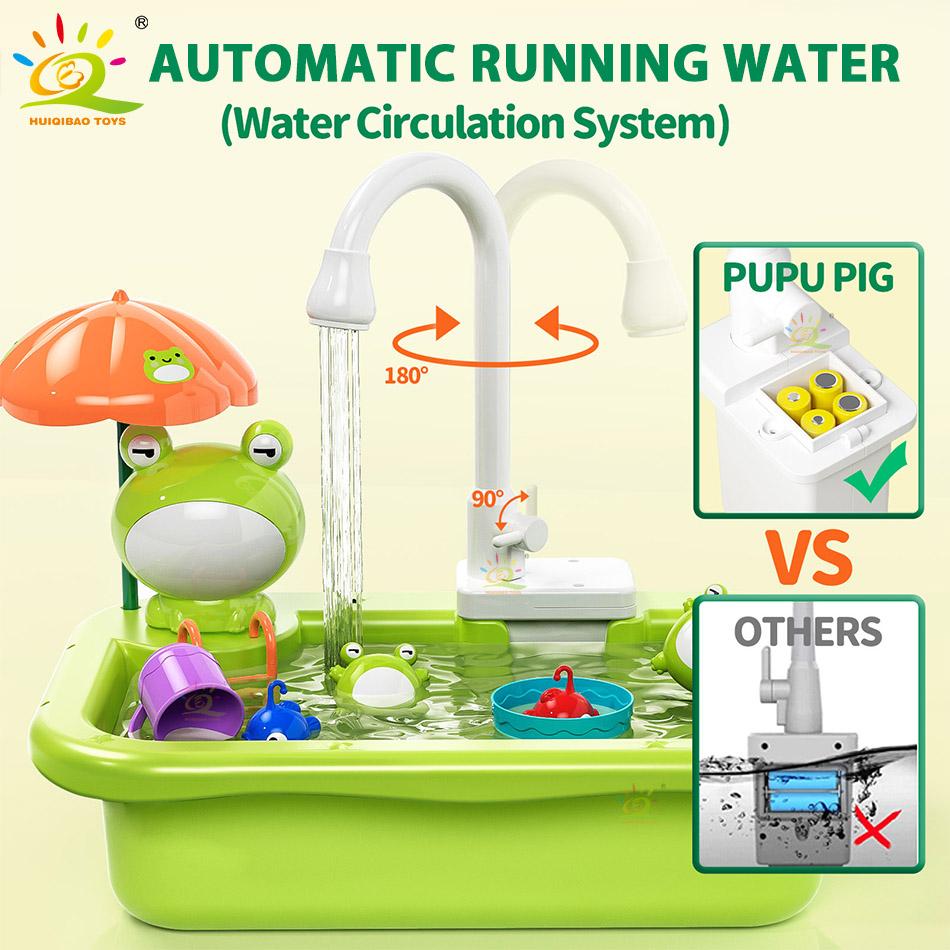Baby Kitchen Toy Dish Wash Sink Electric Dishwasher for Playing Pretend Role Play Housework Early Educational Toys for Children