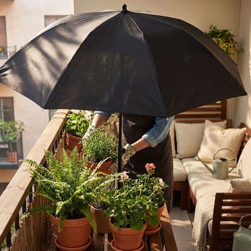 Tessuto Resistente alle Intemperie Tenda da Sole da Giardino Palo Metallico Ombrellone Pieghevole Ombrello da Pesca Aiuole da Giardino