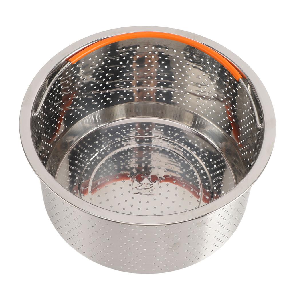 Nerezový napařovací koš do rýžovaru Nerezový napařovací koš na zeleninu s rukojetí pro