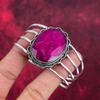 Rubin Zoisit Armreif Edelsteinschmuck, 925 Sterlingsilber massiv handgefertigter Armreif, neuestes Design Manschettenschmuck