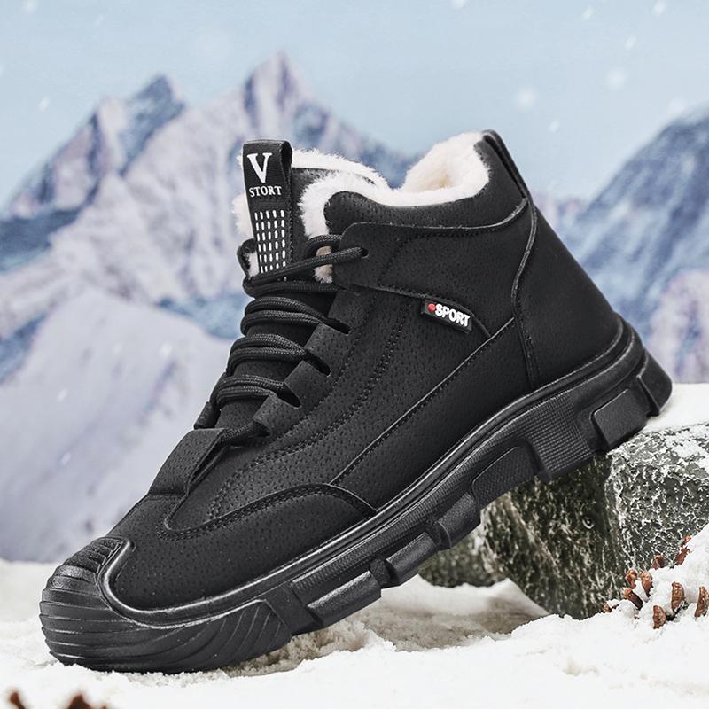 Bavlněné boty 2024 Pánské Zimní Nové Vysoce kvalitní Kožené Obličej Proti Studené Tenisky Teplé Venkovní Turistika Neklouzavé Ležérní Krátké boty