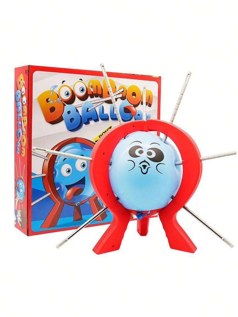 1 Set Balloon Popping Party Game Kit, Funny Tabletop Game For Family, Includes 10 Balloons, 9 Sticks, Dice, Stand, Frame To Pop Balloons, Pranks
