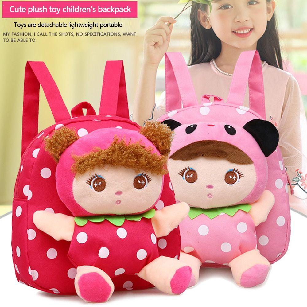 

Плюшевый рюкзак для куклы, милый мультфильм, детская сумка, прочная студенческая сумка для детского сада