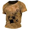 Summer Vintage T-shirt For Men High Quality Oversized T Shirt Boat Anchor Pattern Short Sleeve Top Loose Casual Men Clothing 6xl