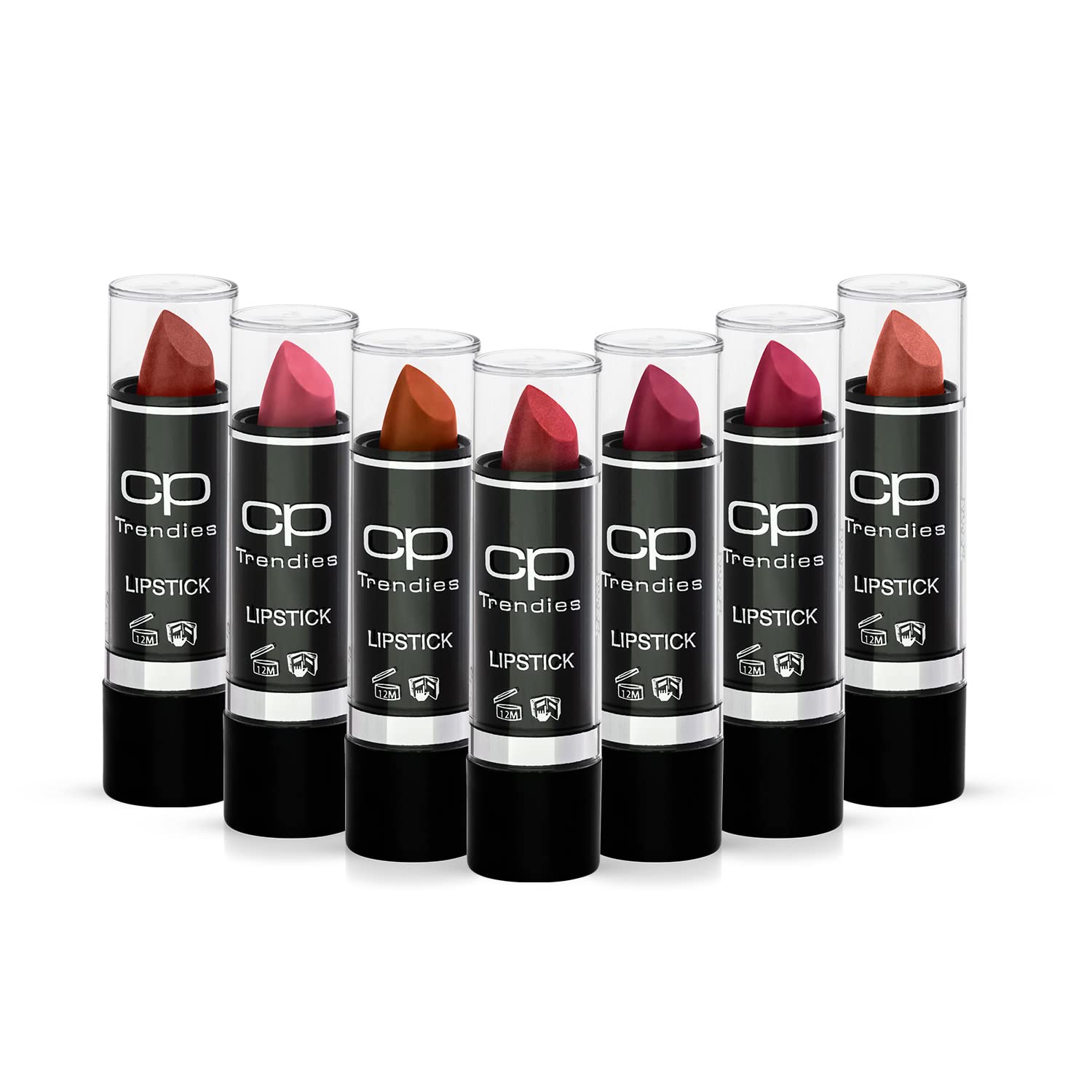

CP TRENDIES - Set of 7 long lasting Lipsticks - ALLURING HUES - Gift set for Women/Girls (Colour set # 1)