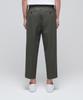 MUSINSA STANDARD Lightweight Loose Tapered Hidden Banding Crop Slacks [Dusty Khaki]