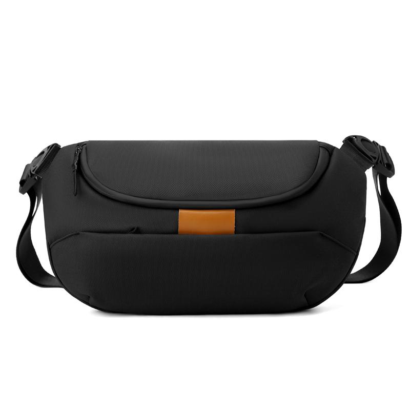 New multi-functial chest bag for business trips, travel, outdoor activities, trendy and fashiable single shoulder bag, cross чёрный