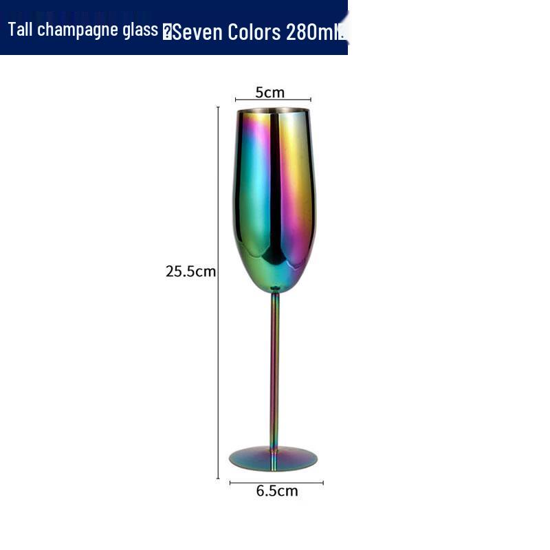 Iridescent Metal Champagne Flute