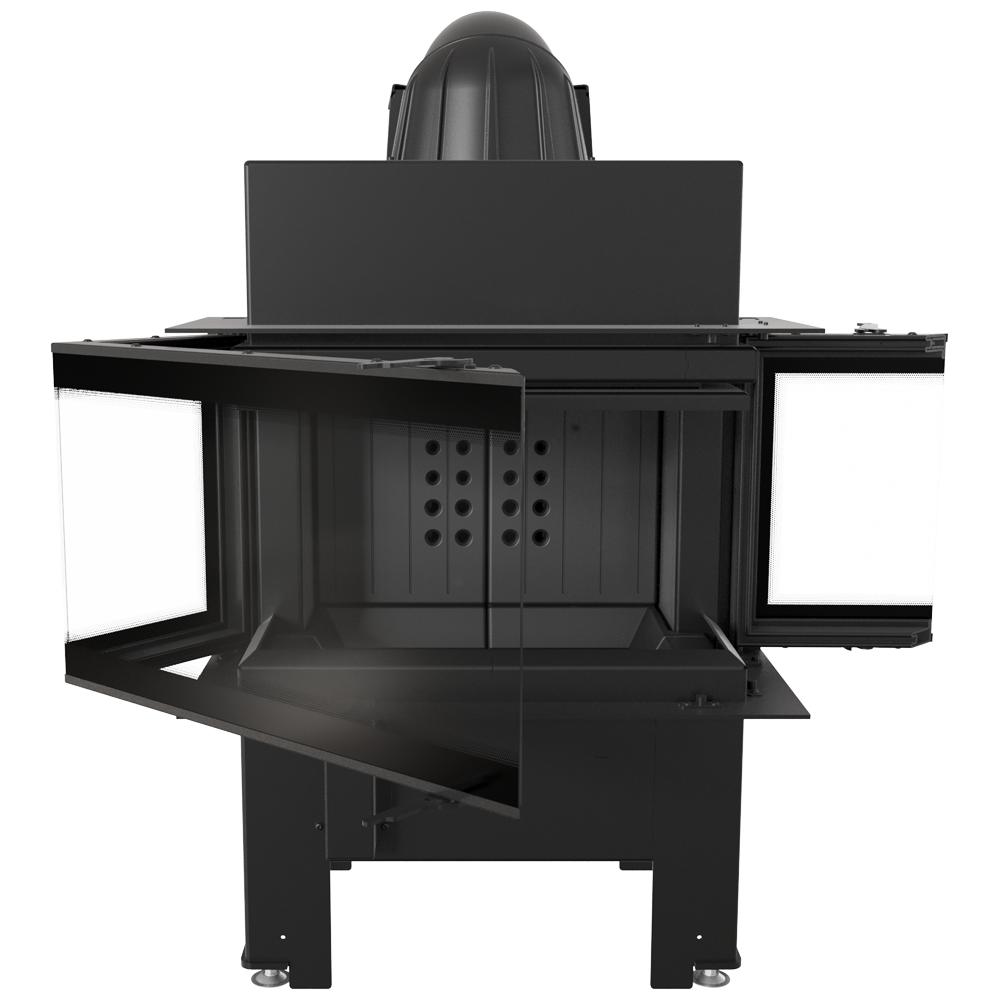 Steel fireplace KRATKI NBC 680/280 7 kW Ø 160 black thermotec