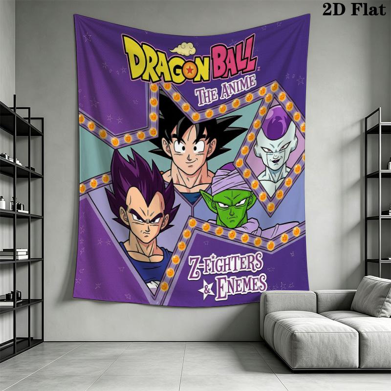 Dragon Ball Anime Heroes Wall Tapestry Aesthetic Wall Hanging Printed Fabric Blanket Decorative Tapestries For Bedroom Living Room Home Decor