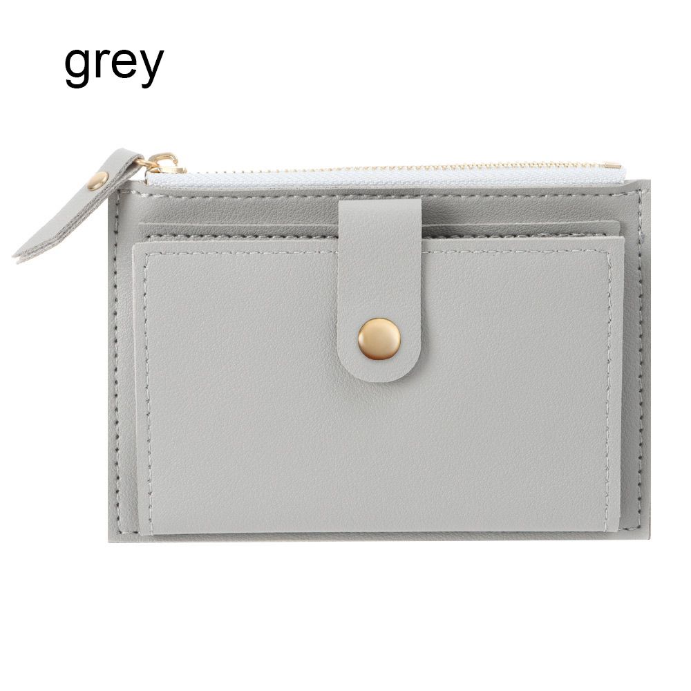 Women Fashion Small Wallet Purse Solid Color PU Leather Mini Coin Purse Wallet Credit Card Holder Bags