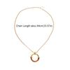 Stainless Steel Chain Long Chain Necklace Y2K Sweater Chain Amber Splicing Necklace  Women