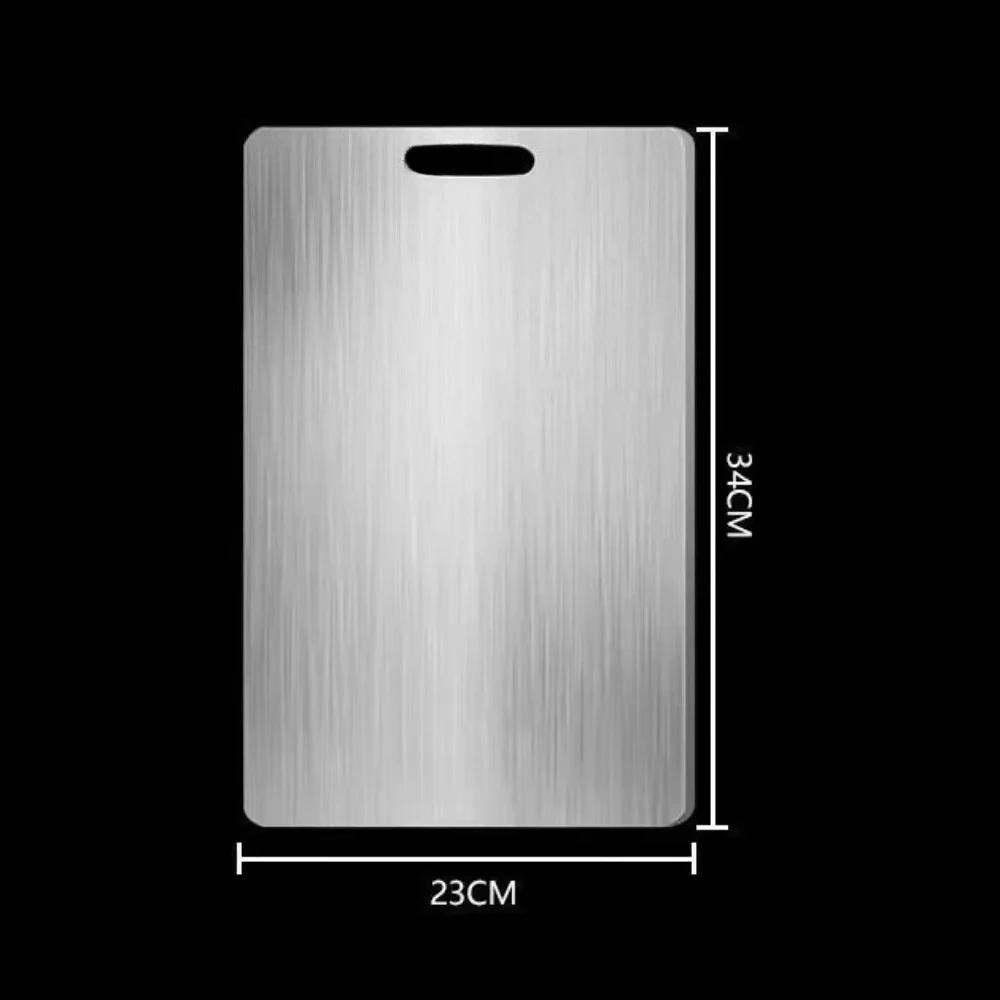 Stainless Steel Cutting Board, Antibacterial and Mildew Resistant, Household Cutting Board for Cutting Fruits and Vegetables