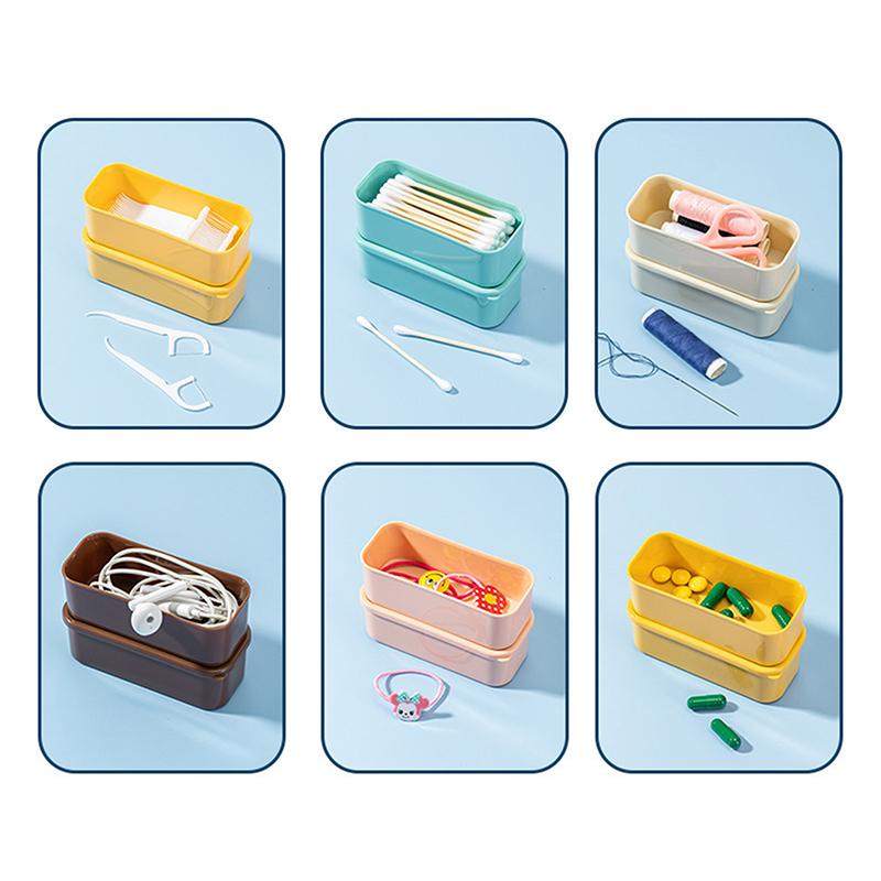 Portable Travel Box Cotton Swab Holder Case Detal Floss Jewelry Organizer Container Dust-Proof Jewelry Accessories Box