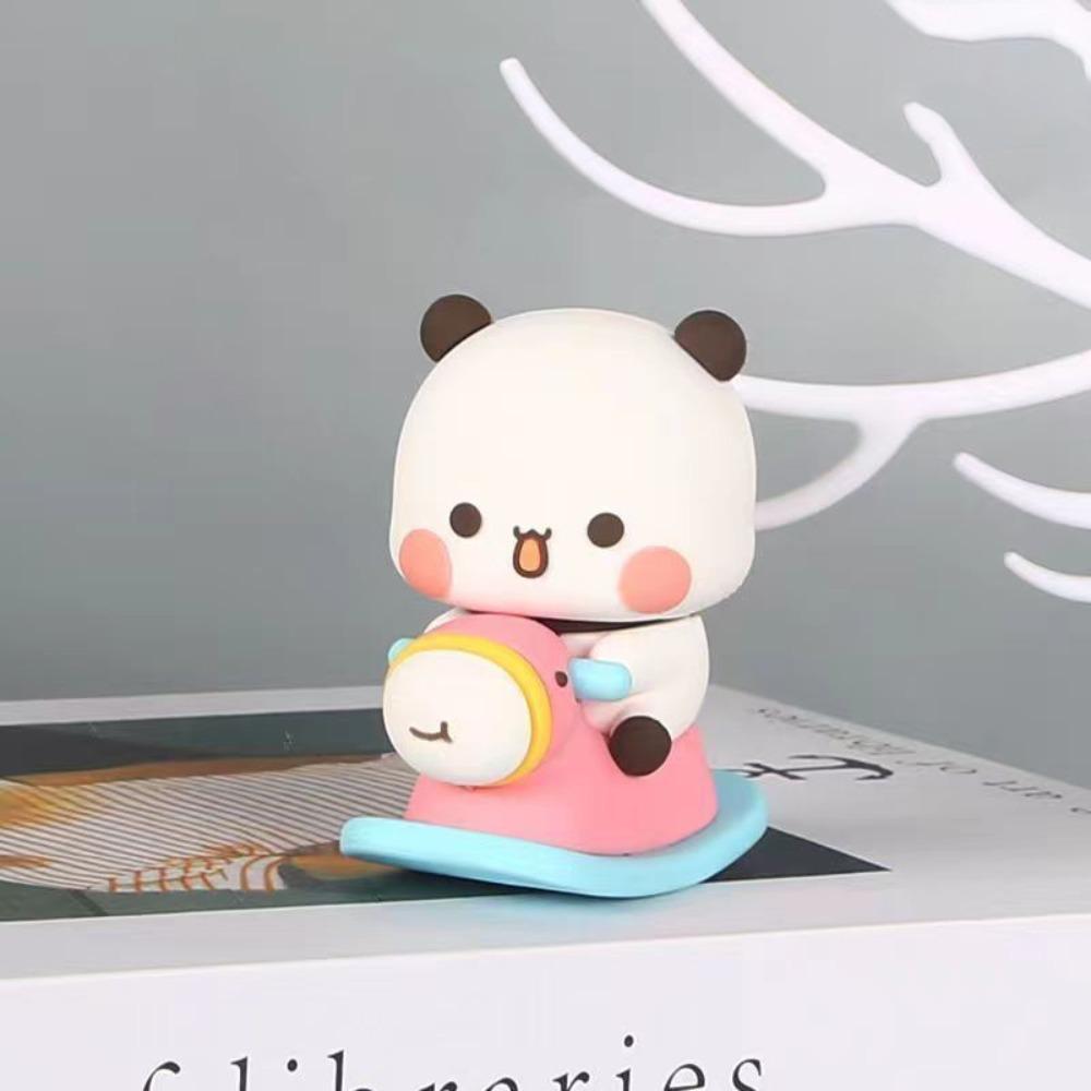 Cute Panda Bear Doll Cartoon Toy Doll Ornament Panda Bear Figure Model  Home Decor