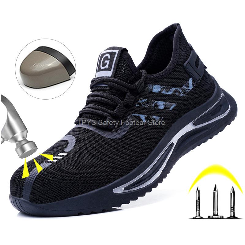 Fashion Men's Safety Shoes Insulation 6KV Electric Work Boots Fashion Steel Toe Anti-stab Industrial Working Shoes Men Safety Boots 2024