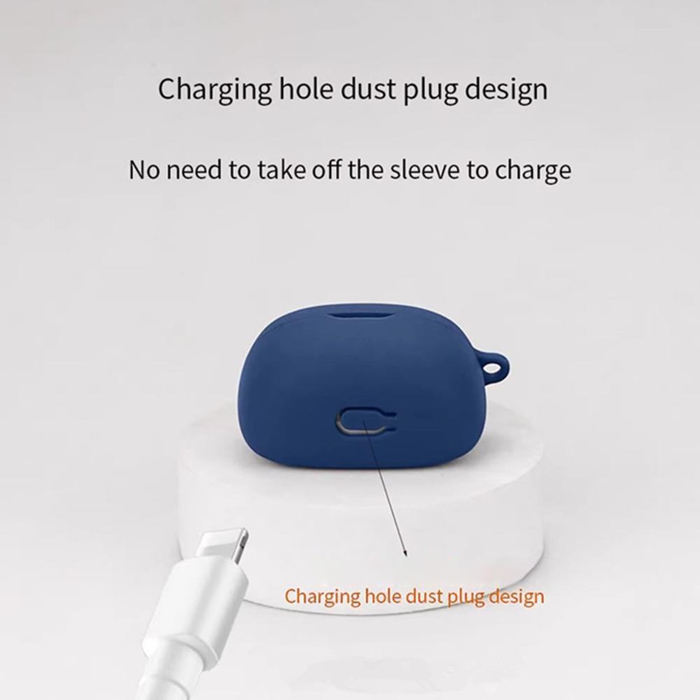 For JBL Tune 245NC Silicone Case with Anti Lost Buckle Bluetooth-Compatible Earphones Protective Cover