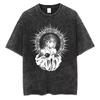 Summer Hot Sale Harajuku Vintage Washed T Shirts Death Note Anime Graphic Printing T Shirt Oversize Cotton Fashion Trendy Tee